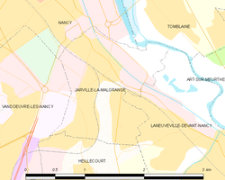 Map commune FR insee code 54274